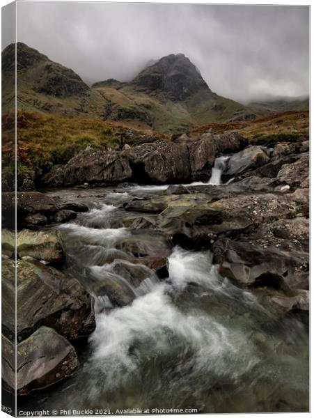 Falls cascading down Deepdale Beck Canvas Print by Phil Buckle
