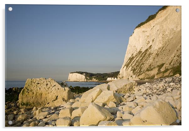Morning at the White Cliffs of Dover Acrylic by Ian Middleton