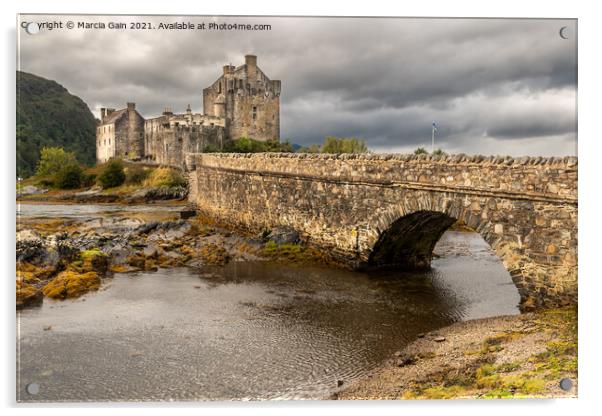 Eilean Donan Castle Acrylic by Marcia Reay