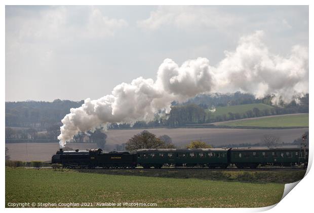 Urie S15 puffs into Ropley Print by Stephen Coughlan