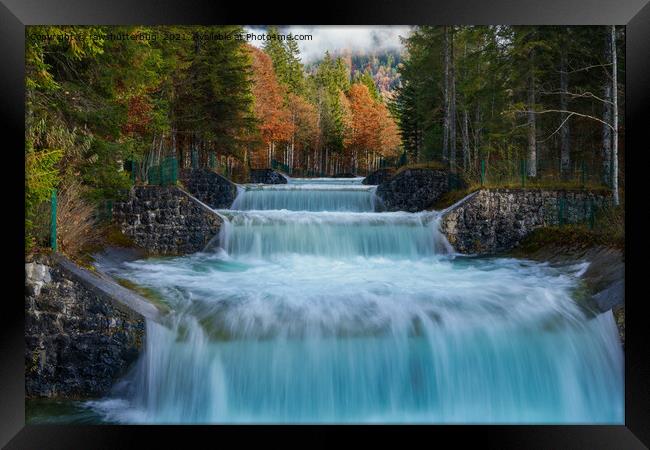 Niedernach Power Station Waterfall Framed Print by rawshutterbug 