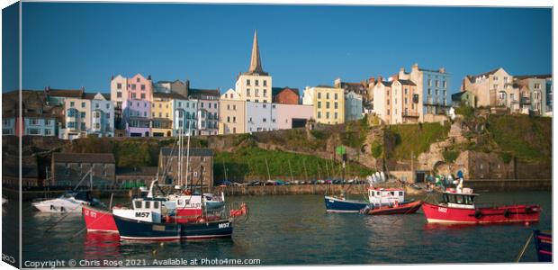 Tenby Harbour Canvas Print by Chris Rose