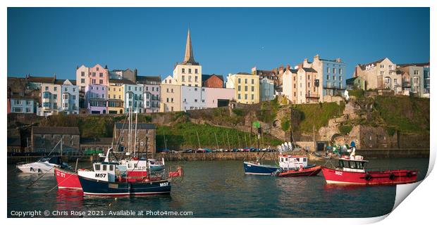 Tenby Harbour Print by Chris Rose