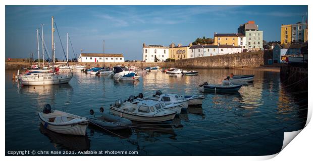 Tenby harbour Print by Chris Rose