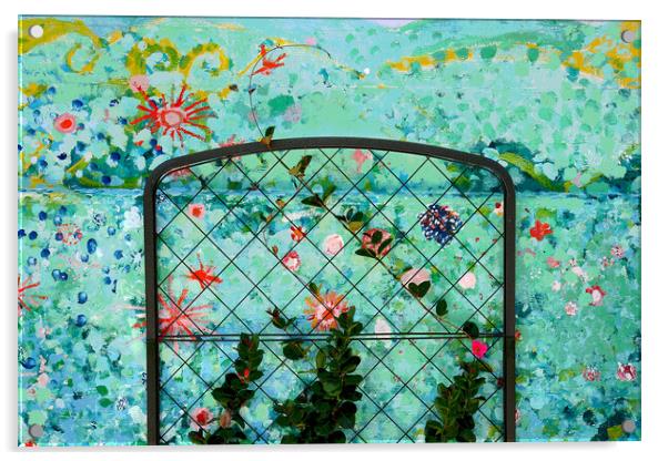 Flower Gate Acrylic by Tony Mumolo