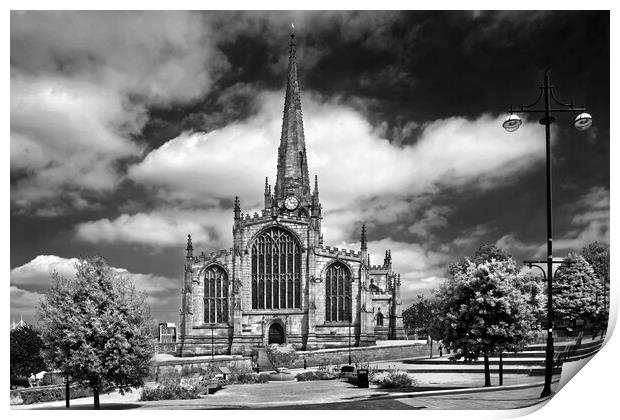 Rotherham Minster & Heart Of Steel  Print by Darren Galpin