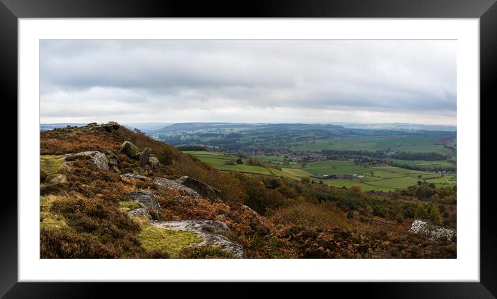 Auutmn colours at Baslow Edge Framed Mounted Print by Jason Wells