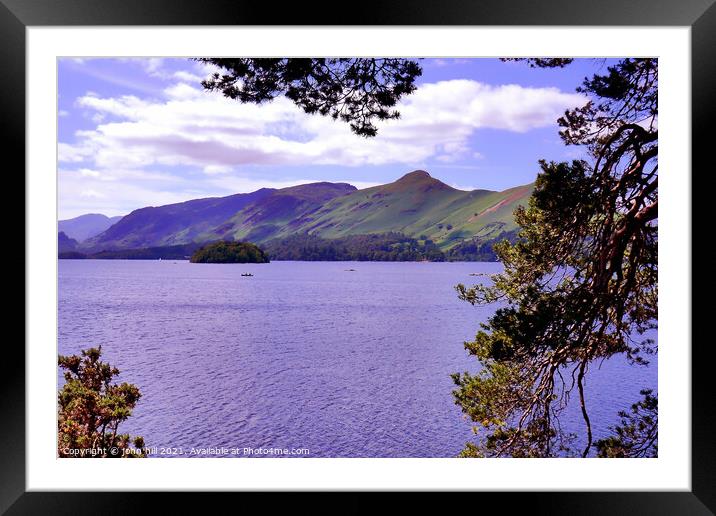 Catbells and Derwentwater, Cumbria, UK. Framed Mounted Print by john hill