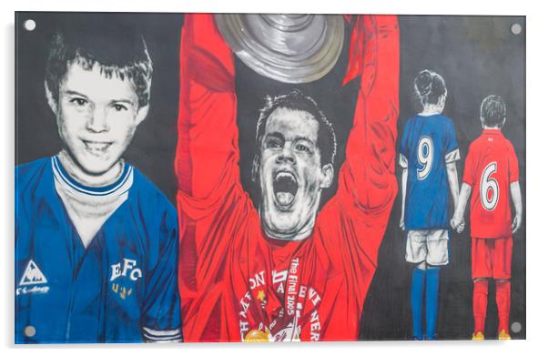 Jamie Carragher mural up close Acrylic by Jason Wells