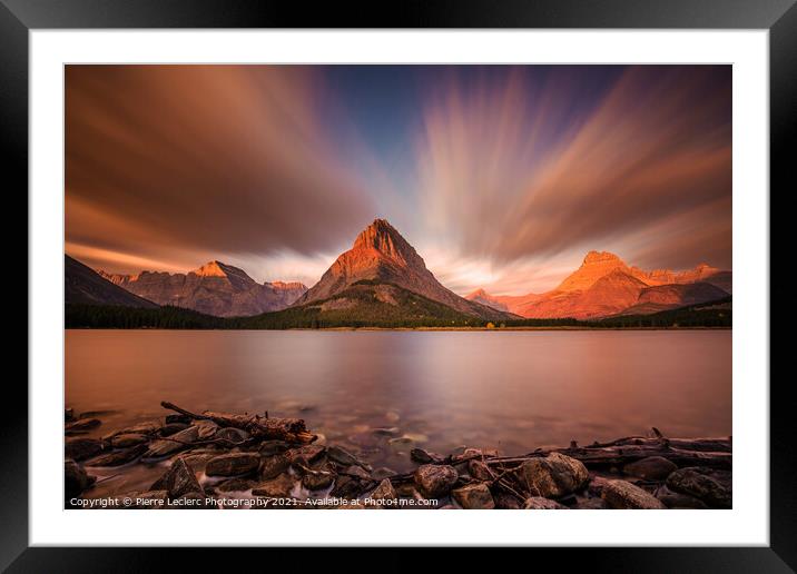 Dramatic Sunrise In Glacier National Park Framed Mounted Print by Pierre Leclerc Photography