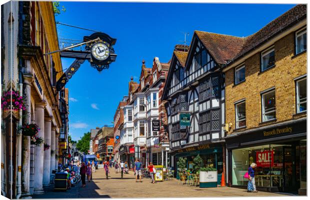 The High Street Canvas Print by Gerry Walden LRPS