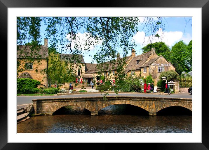 Bourton on the Water River Windrush Cotswolds Gloucestershire Framed Mounted Print by Andy Evans Photos
