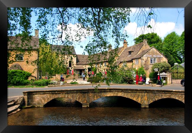 Bourton on the Water River Windrush Cotswolds Gloucestershire Framed Print by Andy Evans Photos