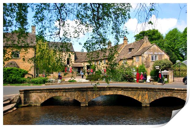 Bourton on the Water River Windrush Cotswolds Gloucestershire Print by Andy Evans Photos