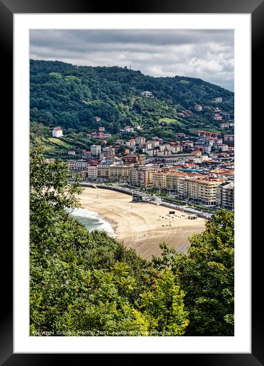 San Sebastian's Beachside Beauty Framed Mounted Print by Roger Mechan