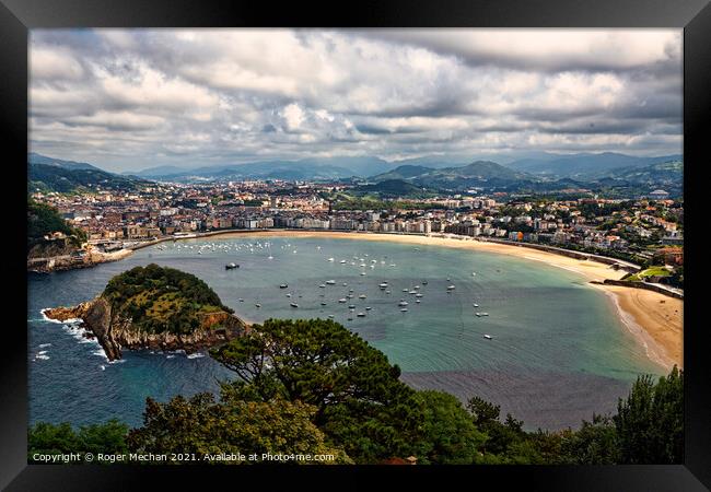 Beauty of San Sebastian Bay Framed Print by Roger Mechan