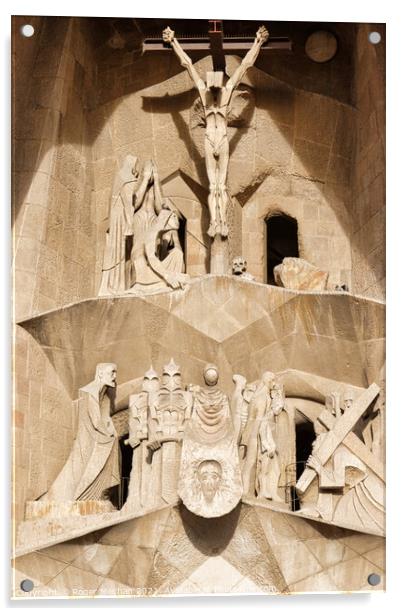 Gaudi's Masterpiece: The Sacred Family Acrylic by Roger Mechan