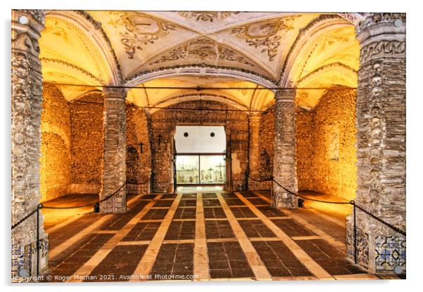 The Macabre Ossuary of Evora Acrylic by Roger Mechan