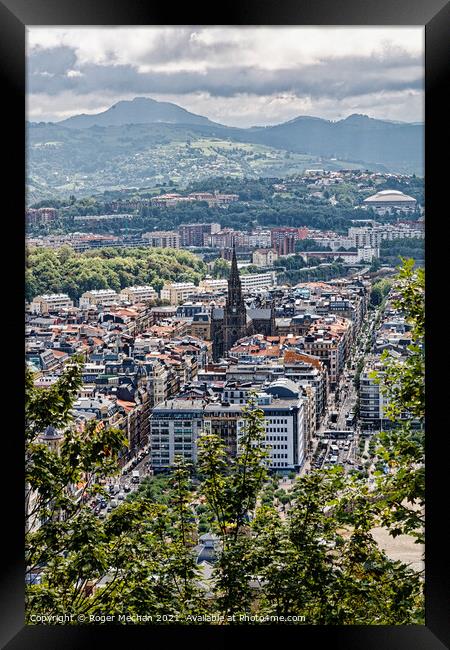 Overlooking San Sebastián Framed Print by Roger Mechan