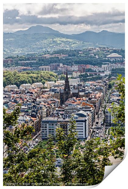 Overlooking San Sebastián Print by Roger Mechan