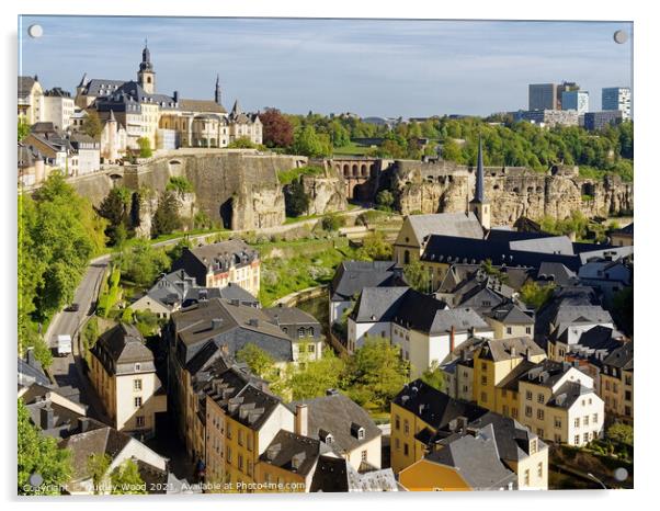 Enchanting Luxembourg A Rooftop View Acrylic by Dudley Wood