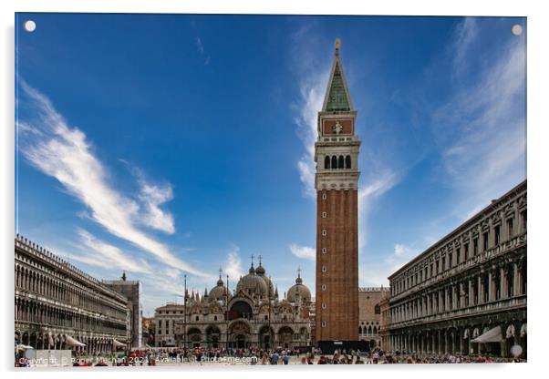 The Timeless Charm of St. Mark's Square Acrylic by Roger Mechan