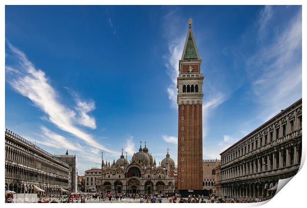 The Timeless Charm of St. Mark's Square Print by Roger Mechan