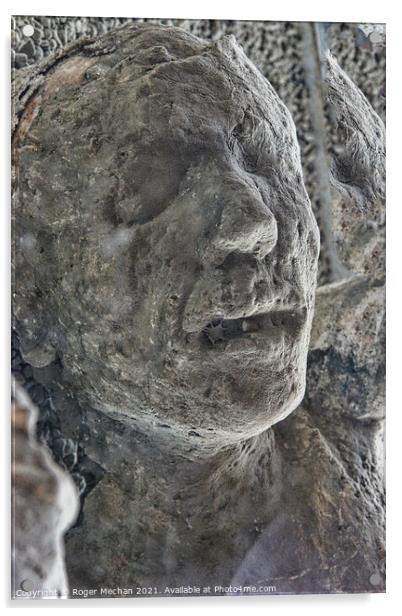Pompeii Death Mask Acrylic by Roger Mechan