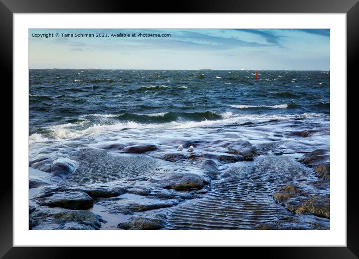 View Towards the Blue Sea Framed Mounted Print by Taina Sohlman