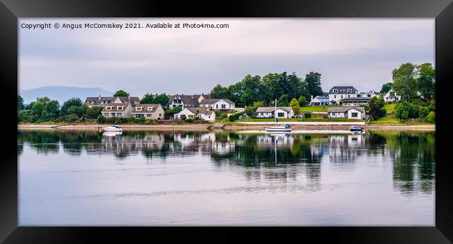 North Connel village panorama Framed Print by Angus McComiskey