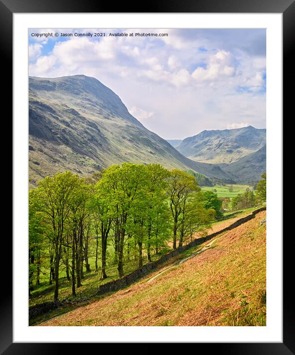 Grisedale, Lake District, Cumbria.  Framed Mounted Print by Jason Connolly