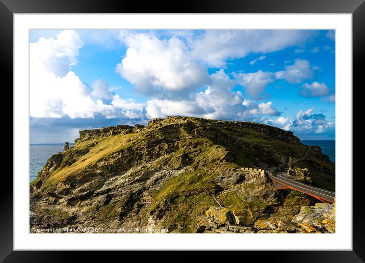 Tintagel Castle | Cornwall Framed Mounted Print by Adam Cooke