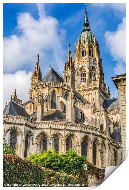 Cathedral Church Bayeux Normandy France Print by William Perry