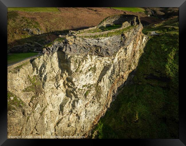 Ruins of The Courtyard | Tintagel Castle | Cornwal Framed Print by Adam Cooke