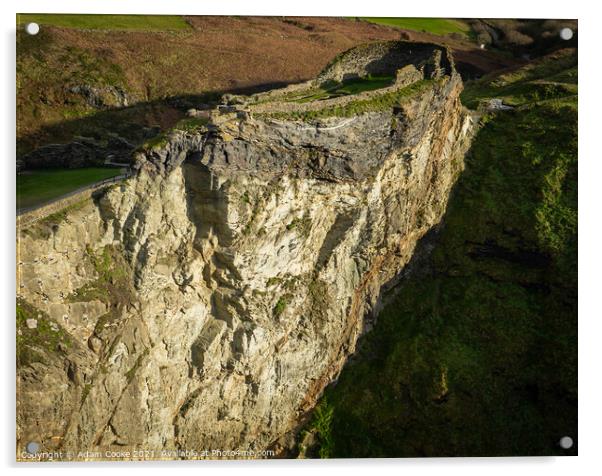 Ruins of The Courtyard | Tintagel Castle | Cornwal Acrylic by Adam Cooke