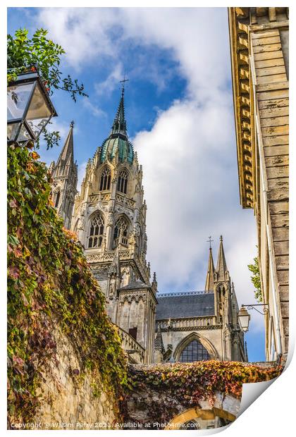 Gate Cathedral Church Bayeux Normandy France Print by William Perry