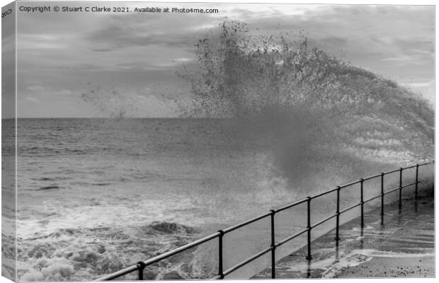 Stormy seas Canvas Print by Stuart C Clarke