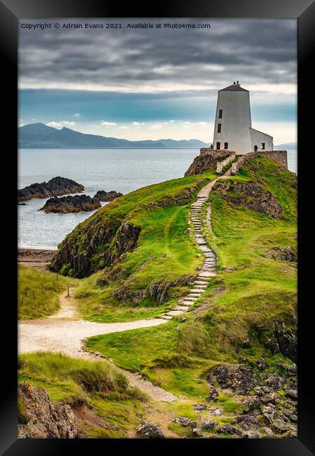 Anglesey Lighthouse Wales Framed Print by Adrian Evans