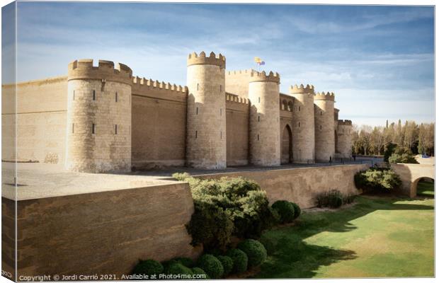 Palace of Alfajeria, seat of the Government of Aragon, Spain - D Canvas Print by Jordi Carrio