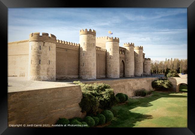 Palace of Alfajeria, seat of the Government of Aragon, Spain - D Framed Print by Jordi Carrio