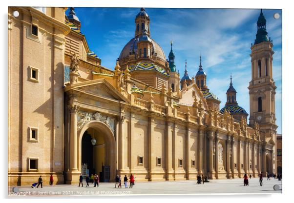 Basilica of Our Lady of Pilar in Zaragoza, Spain - Orton glow Ed Acrylic by Jordi Carrio