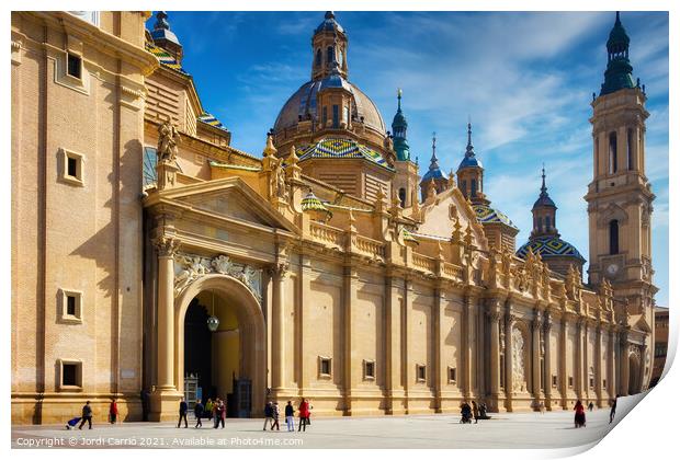 Basilica of Our Lady of Pilar in Zaragoza, Spain - Orton glow Ed Print by Jordi Carrio