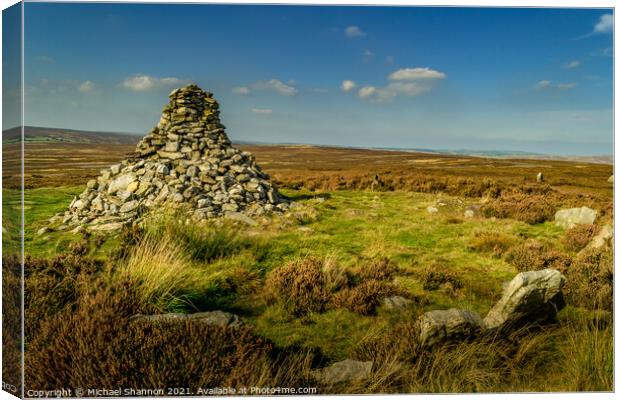 Simon Howe Stone Circle, North Yorkshire Moors Canvas Print by Michael Shannon