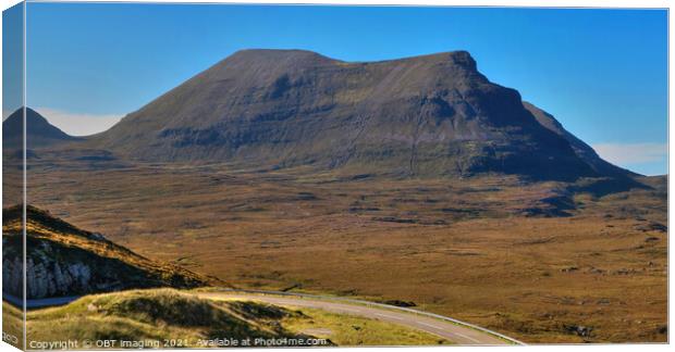 Quinag Ridge Sail Gharbh Mountain Assynt Scotland  Canvas Print by OBT imaging