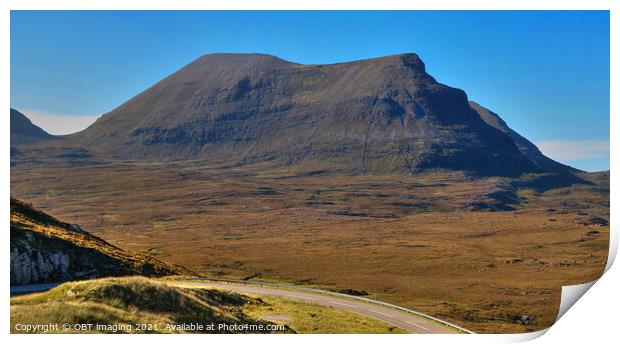 Quinag Ridge Sail Gharbh Mountain Assynt Scotland  Print by OBT imaging