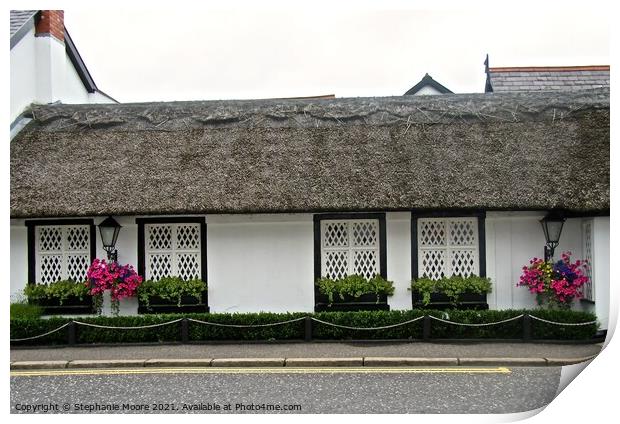 Thatched cottage Print by Stephanie Moore