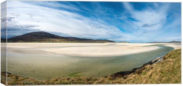 Luskentyre beach panorama, Isle of Harris Canvas Print by Photimageon UK