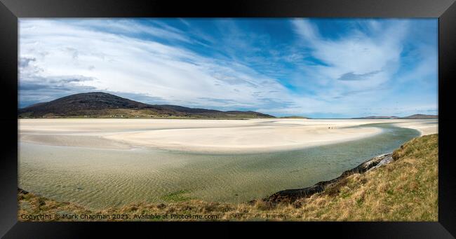Luskentyre beach panorama, Isle of Harris Framed Print by Photimageon UK