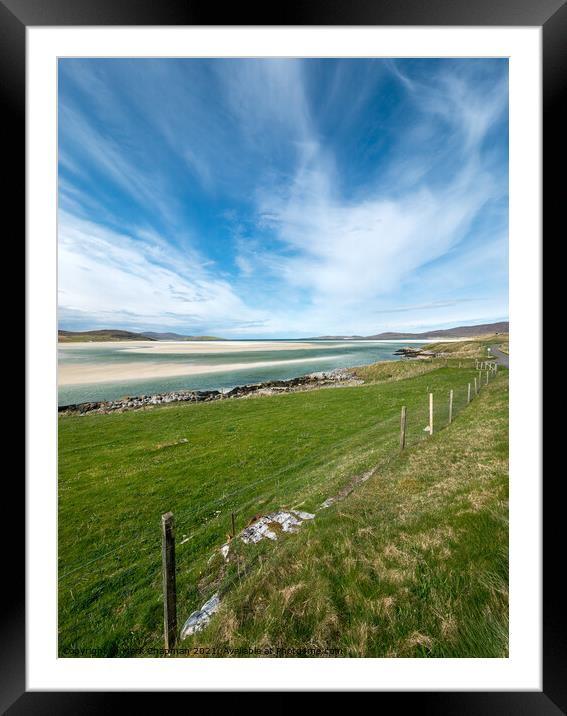 Luskentyre Beach and field, Isle of Harris Framed Mounted Print by Photimageon UK