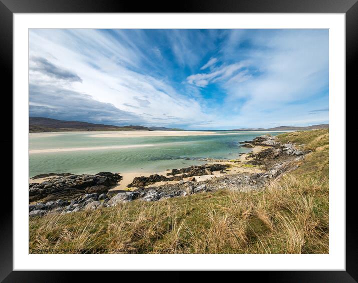 Luskentyre beach and dune grass, Isle of Harris Framed Mounted Print by Photimageon UK